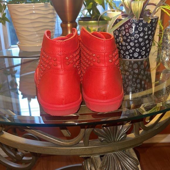 Steve Madden Spiked Red Sneakers - Picture 3 of 3
